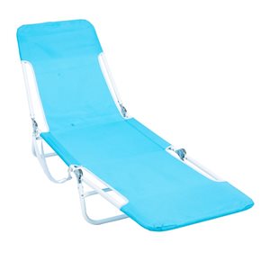 Chaise longue de plage pliante Rio bleue