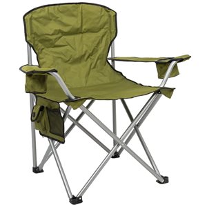 Chaise de camping chauffante pliante verte Camp & Go