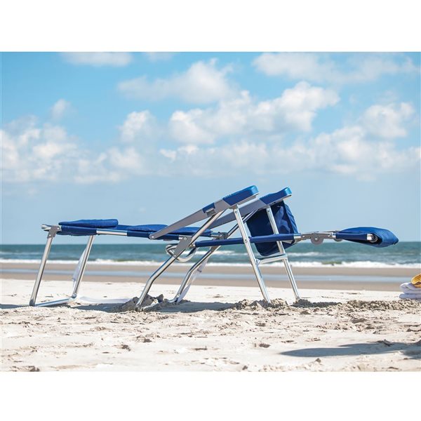 AKTIVE Chaise De Plage Basse Pliante, Chaise Multipositions, 55x60 Cm Bleu 91238007