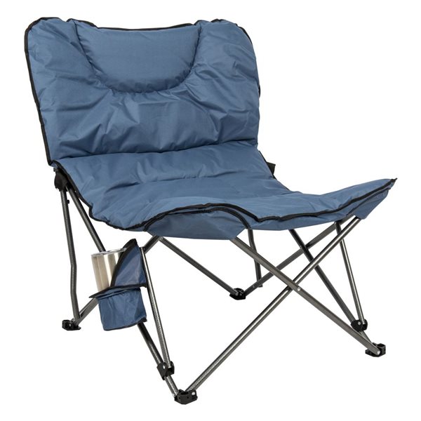Camp & Go XXL Blue Polyester Padded Folding Camping Chair