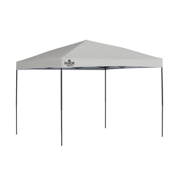 Abri soleil rétractable Shade Tech ST100 carré gris de 10 pi x 10 pi