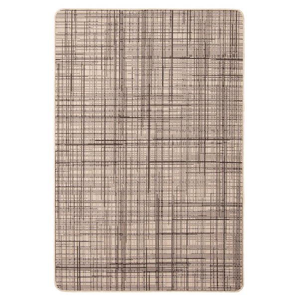 Tapis d'intérieur/extérieur Vista rectangulaire 3 pi x 5 pi au motifs abstraits tan par Ecarpet