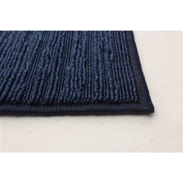 Ecarpet Yeta 4-ft x 6-ft Blue Rectangular Indoor Solid Area Rug