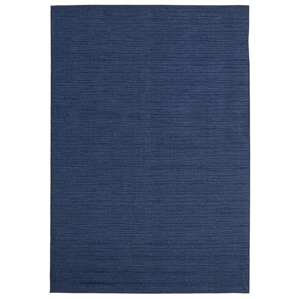 Ecarpet Yeta 4-ft x 6-ft Blue Rectangular Indoor Solid Area Rug