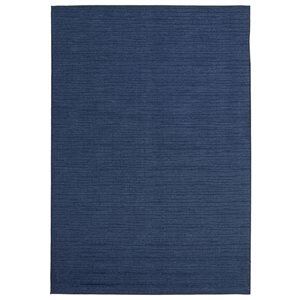 Ecarpet Yeta 4-ft x 6-ft Blue Rectangular Indoor Solid Area Rug