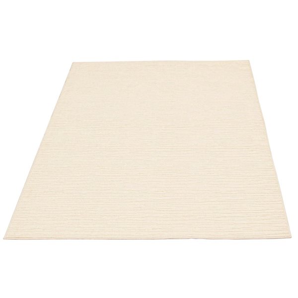 Ecarpet Yeta 4-ft x 6-ft Ivory Rectangular Indoor Solid Area Rug