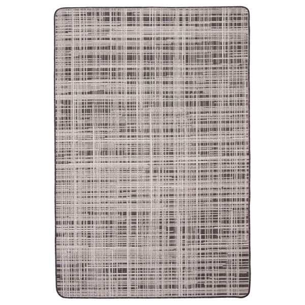 Tapis d'intérieur/extérieur Vista rectangulaire 4 pi x 6 pi au motifs abstraits noir par Ecarpet