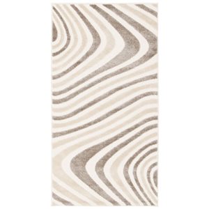 Tapis d'intérieur Zuma rectangulaire 3 pi x 5 pi au motifs abstraits ivoire par Ecarpet