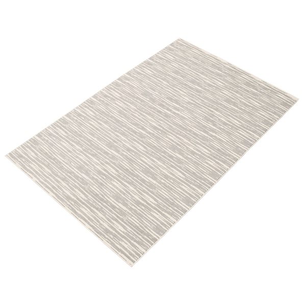 Tapis d'intérieur Yeta rectangulaire 7 pi x 10 pi uni gris pâle par Ecarpet