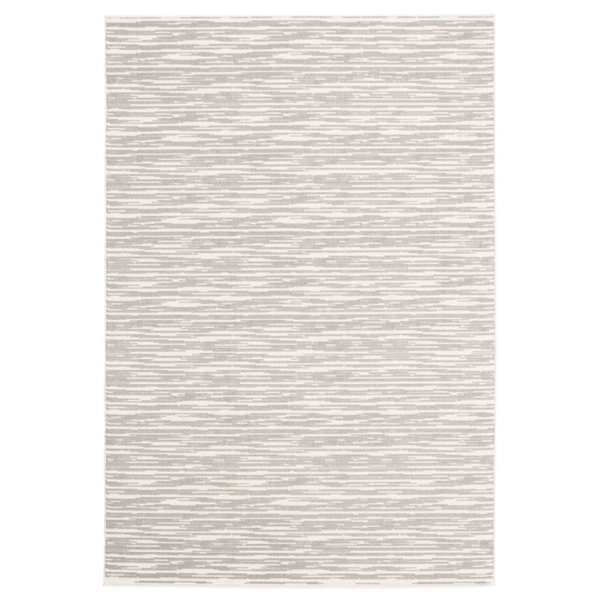 Ecarpet Yeta 7-ft x 10-ft Light Grey Rectangular Indoor Solid Area Rug