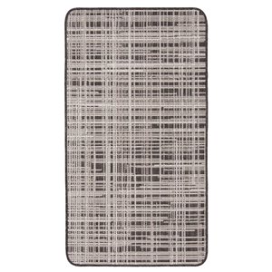 Tapis d'intérieur/extérieur Vista rectangulaire 2 pi x 4 pi au motifs abstraits noir par Ecarpet