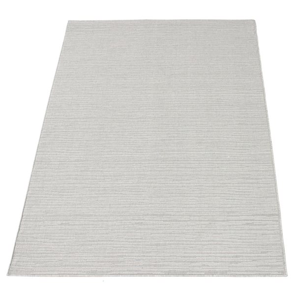 Ecarpet Yeta 7-ft x 10-ft Grey Rectangular Indoor Solid Area Rug