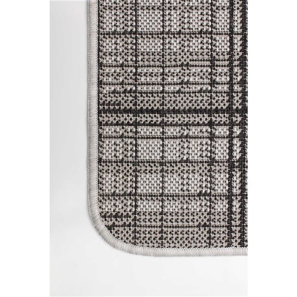 Tapis d'intérieur/extérieur Vista rectangulaire 4 pi x 6 pi au motifs abstraits gris par Ecarpet