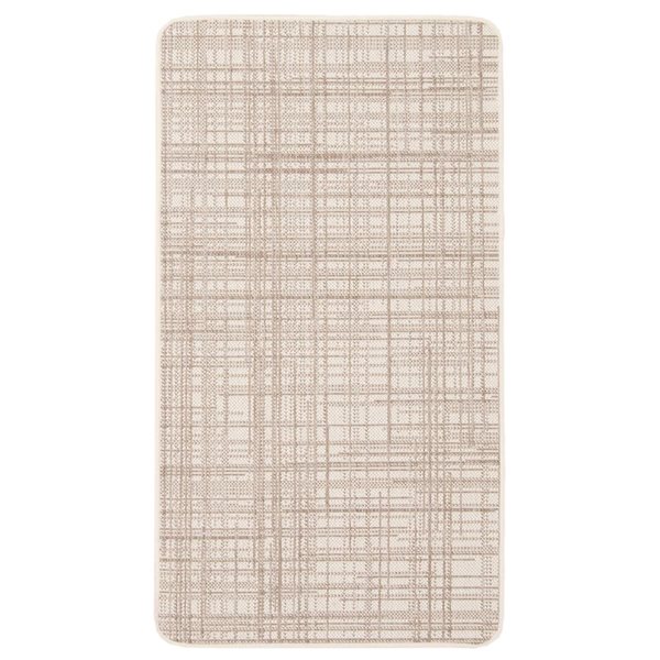 Tapis d'intérieur/extérieur Vista rectangulaire 2 pi x 4 pi au motifs abstraits crème par Ecarpet