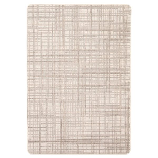 Tapis d'intérieur/extérieur Vista rectangulaire 3 pi x 5 pi au motifs abstraits crème par Ecarpet