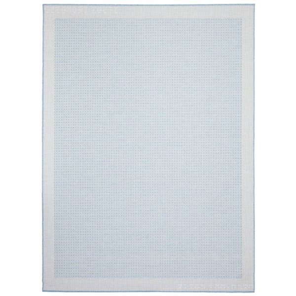 Ecarpet Veranda Classic 5-ft x 7-ft Light Blue Rectangular Indoor/outdoor Border Area Rug