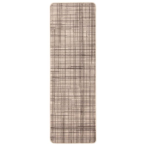 Tapis de passage d'intérieur/extérieur Vista rectangulaire 2 pi x 6 pi au motifs abstraits tan par Ecarpet