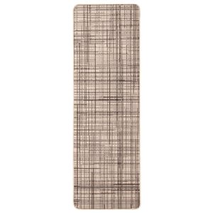 Tapis de passage d'intérieur/extérieur Vista rectangulaire 2 pi x 6 pi au motifs abstraits tan par Ecarpet