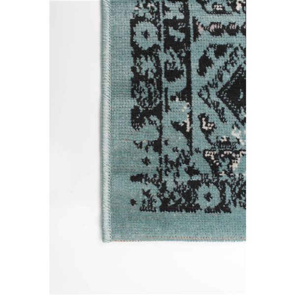 Tapis d'intérieur Venize rectangulaire 4 pi x 6 pi au motifs géométriques vert par Ecarpet