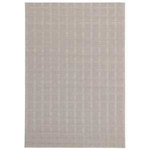 Tapis d'intérieur/extérieur Villa rectangulaire 4 pi x 6 pi au motifs géométriques gris par Ecarpet