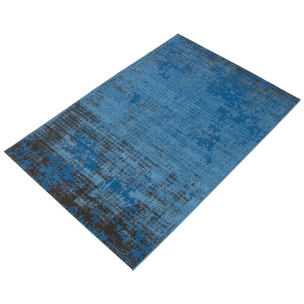 Tapis d'intérieur Vivian rectangulaire 5 pi x 8 pi au motifs abstraits bleu par Ecarpet