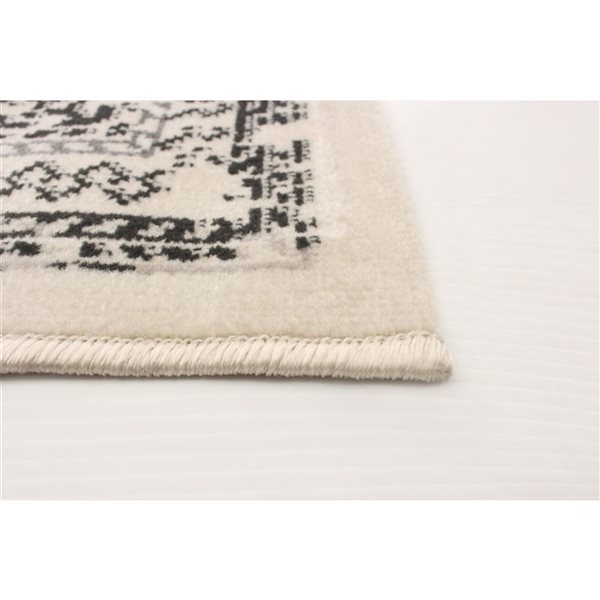 Ecarpet Wilby 4-ft x 6-ft Grey Rectangular Indoor Geometric Area Rug