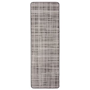 Tapis de passage d'intérieur/extérieur Vista rectangulaire 2 pi x 6 pi au motifs abstraits noir par Ecarpet