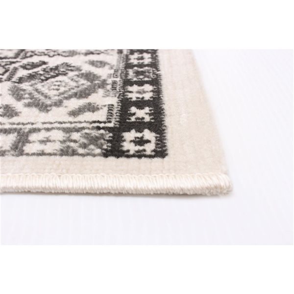 Ecarpet Venize 3-ft x 5-ft Grey Rectangular Indoor Geometric Area Rug