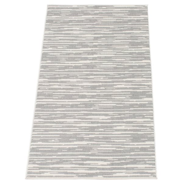 Ecarpet Yeta 3-ft x 5-ft Grey Rectangular Indoor Solid Area Rug