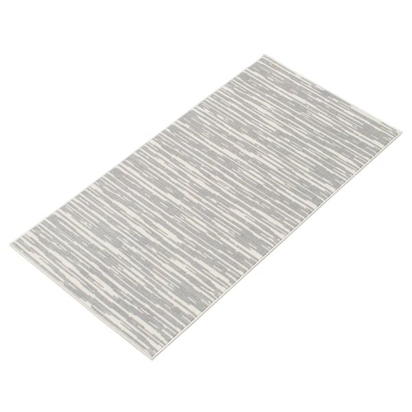 Ecarpet Yeta 3-ft x 5-ft Grey Rectangular Indoor Solid Area Rug