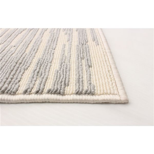 Ecarpet Yeta 3-ft x 5-ft Grey Rectangular Indoor Solid Area Rug