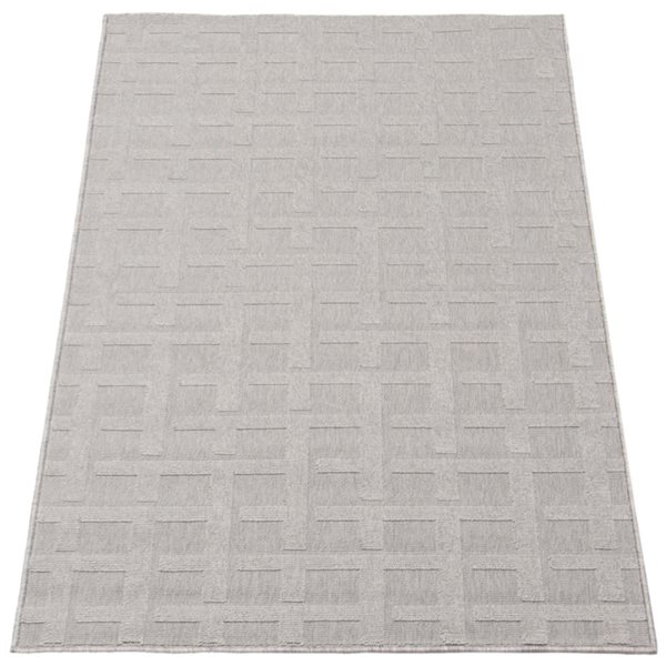 Ecarpet Villa 3-ft x 5-ft Grey Rectangular Indoor/outdoor Geometric Area Rug