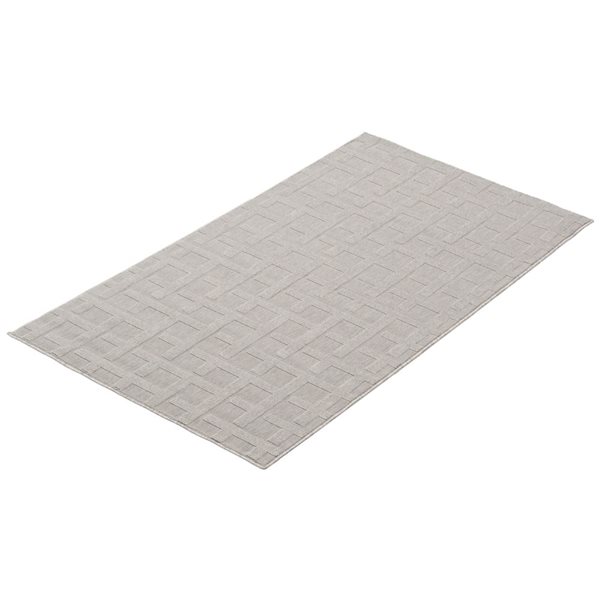 Ecarpet Villa 3-ft x 5-ft Grey Rectangular Indoor/outdoor Geometric Area Rug