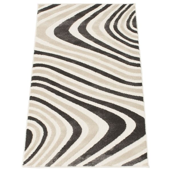 Ecarpet Zuma 3-ft x 5-ft Taupe Rectangular Indoor Abstract Area Rug