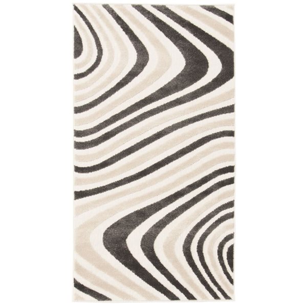 Ecarpet Zuma 3-ft x 5-ft Taupe Rectangular Indoor Abstract Area Rug