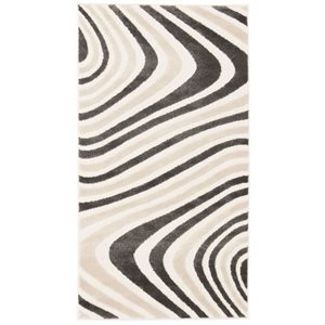 Tapis d'intérieur Zuma rectangulaire 3 pi x 5 pi au motifs abstraits taupe par Ecarpet