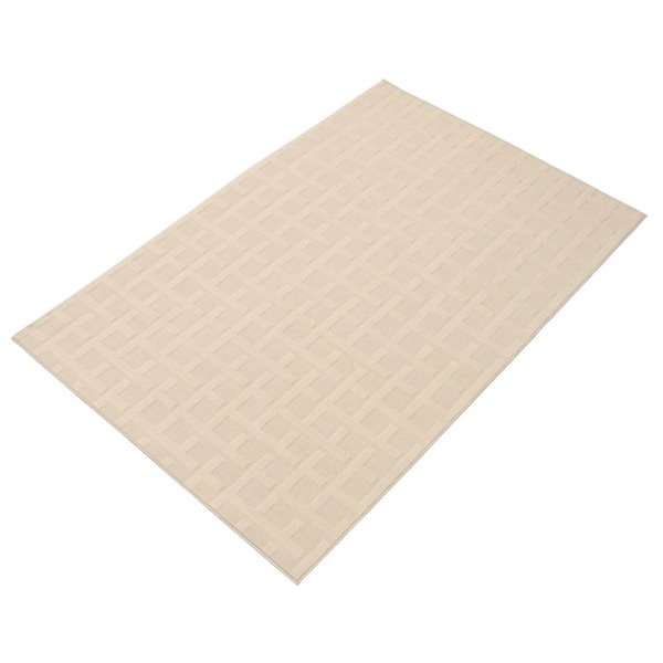 Ecarpet Villa 5-ft x 8-ft Ivory Rectangular Indoor/outdoor Geometric Area Rug