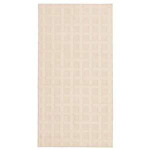 Tapis d'intérieur/extérieur Villa rectangulaire 3 pi x 5 pi au motifs géométriques ivoire par Ecarpet