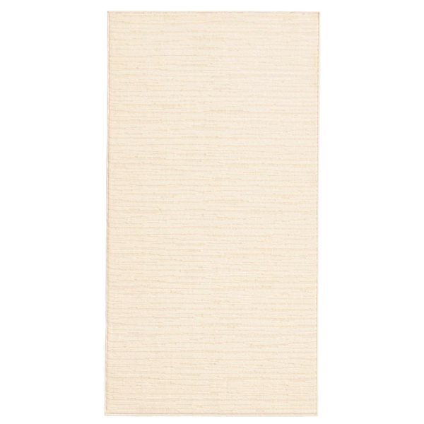 Ecarpet Yeta 3-ft x 5-ft Ivory Rectangular Indoor Solid Area Rug