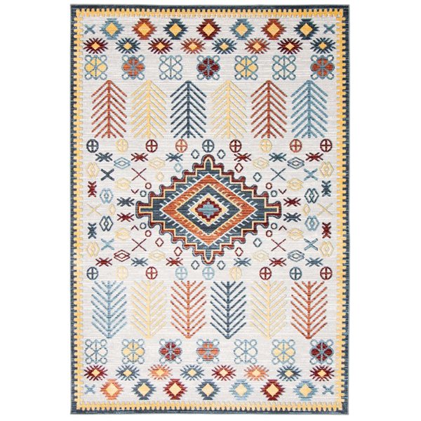 ECARPET Aqua Gypsy 8-ft x 10-ft Grey Rectangular Area rug