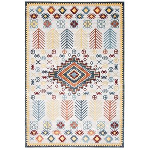 ECARPET Aqua Gypsy 8-ft x 10-ft Grey Rectangular Area rug