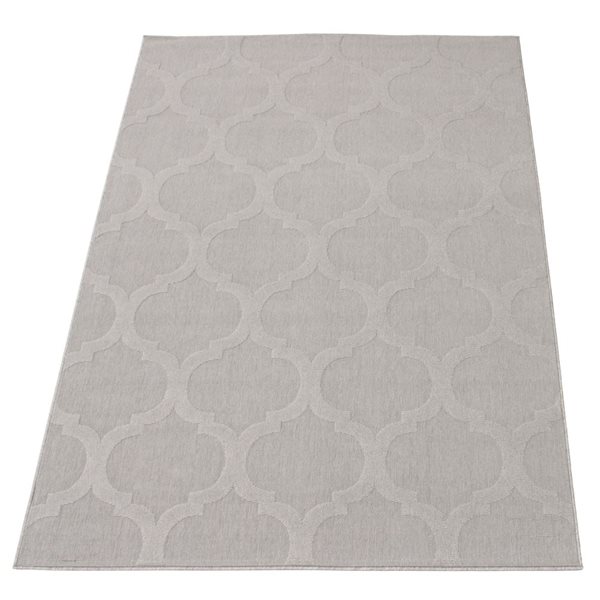 ECARPET Cambridge 4.5-ft x 6.5-ft Grey Rectangular Area rug