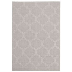 ECARPET Cambridge 4.5-ft x 6.5-ft Grey Rectangular Area rug