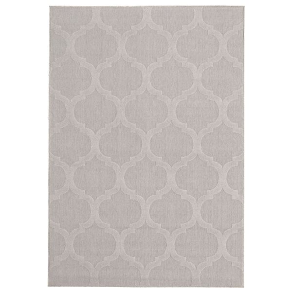 Tapis Cambridge par ECARPET rectangulaire gris de 4,5 pi x 6,5 pi