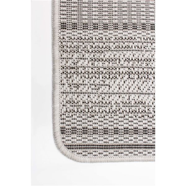 ECARPET Cabana 2-ft x 4-ft Grey Rectangular Area rug