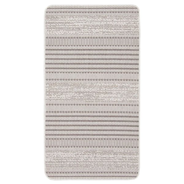 ECARPET Cabana 2-ft x 4-ft Grey Rectangular Area rug