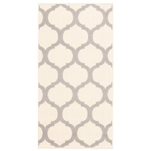 ECARPET Cambridge 3-ft x 5-ft Ivory and Grey Rectangular Area rug