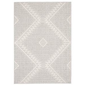 ECARPET Carmen 5-ft x 7-ft Grey Rectangular Area rug