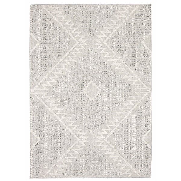 Tapis Carmen par ECARPET rectangulaire gris de 5 pi x 7 pi