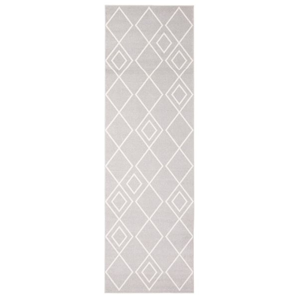 Tapis de passage Aqua Kenza par ECARPET rectangulaire gris de 2,5 pi x 8 pi